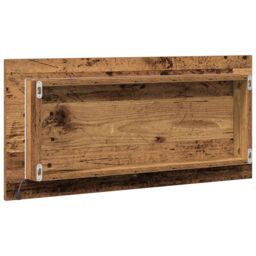 Berkfield Home Bathroom Mirror Cabinet with LED Light Old Wood 80x37 cm in Brown - thumbnail 6
