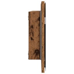 Berkfield Home Bathroom Mirror Cabinet with LED Light Old Wood 80x37 cm in Brown - thumbnail 5