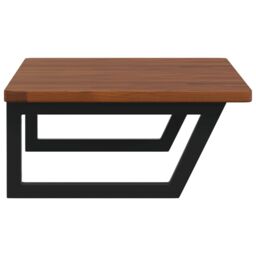 Berkfield Home Basin Shelf Wall Mounted Steel & Solid Wood Oak in Brown - thumbnail 5