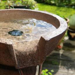 Primrose Kendal 4 Tier Cascade Water Fountain Garden Feature with Lights 86cm in Beige - thumbnail 4