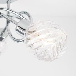 ValueLights Reyka 5 Way Cross Over Chrome Ceiling Light With 5 x Warm White G9 Bulbs in Silver - thumbnail 4