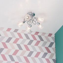 ValueLights Reyka 5 Way Cross Over Chrome Ceiling Light With 5 x Warm White G9 Bulbs in Silver - thumbnail 5