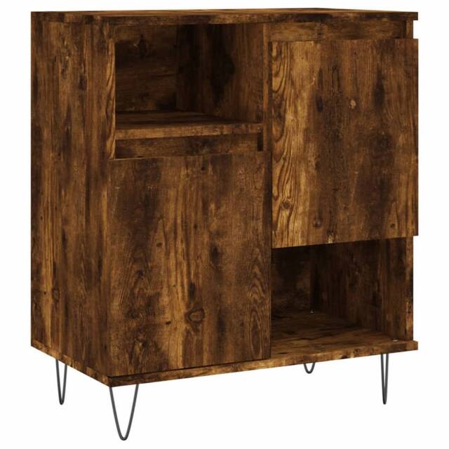 Berkfield Home Sideboard Smoked Oak 60x35x70 cm Engineered Wood in Brown - Size: 60 x 35 x 70 cm