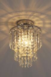 Modern Crystal Mount Ceiling Light in Silver - thumbnail 3