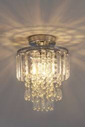 Modern Crystal Mount Ceiling Light in Silver - thumbnail 2