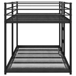 Berkfield Home Breathable Bunk Bed without Mattress Black 100x200 cm Steel - thumbnail 6
