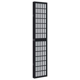Berkfield Home Room Divider 5 Panels Black Solid Wood Paulownia - thumbnail 5