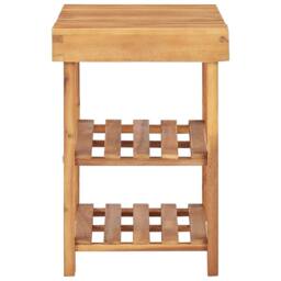 Berkfield Home Shoe Rack 50x32x45 cm Solid Acacia Wood in Brown - Size: 50 x 32 x 45 cm - thumbnail 3