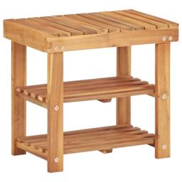 Berkfield Home Shoe Rack 50x32x45 cm Solid Acacia Wood in Brown - Size: 50 x 32 x 45 cm - thumbnail 1