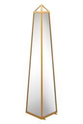 MirrorOutlet Gold Metal Edged Mirrored Garden Ornament (100CM X 20CM X 20CM) - Size: 1 Pack - thumbnail 3