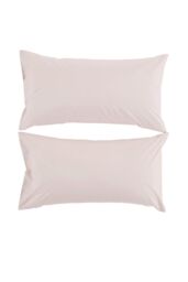 CHRISTY Pure Cotton Percale King Pillowcase Pair in Pink