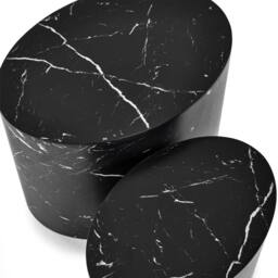 Cheshire Sorrento Nest Of 2 Tables in Black Marble Effect - thumbnail 6