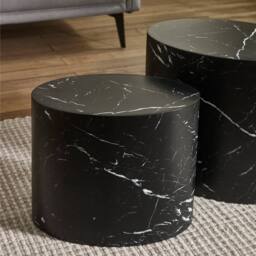 Cheshire Sorrento Nest Of 2 Tables in Black Marble Effect - thumbnail 7