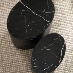 Cheshire Sorrento Nest Of 2 Tables in Black Marble Effect - thumbnail 9