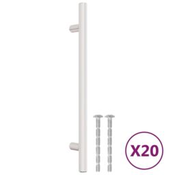 Berkfield Home Cabinet Handles 20 pcs Silver 160 mm Stainless Steel - thumbnail 2