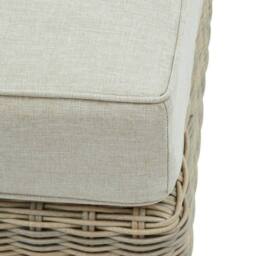 Lemon Pavilion Furniture and Decor Capri Collection Outdoor Foot Stool, Metal, L56 x W81 x H24 cm, Beige - thumbnail 2