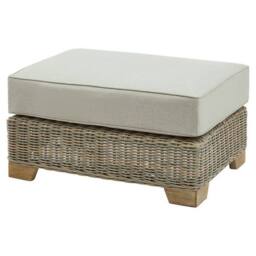 Lemon Pavilion Furniture and Decor Capri Collection Outdoor Foot Stool, Metal, L56 x W81 x H24 cm, Beige