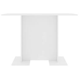 Berkfield Home Dining Table White 110x60x75 cm Engineered Wood - Size: 110 x 60 x 75 cm - thumbnail 3