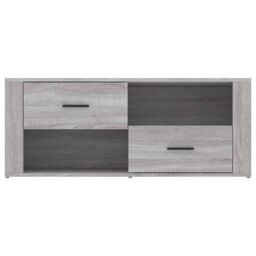 Berkfield Home TV Cabinet Grey Sonoma 100x35x40 cm Engineered Wood - Size: 100 x 35 x 40 cm - thumbnail 6