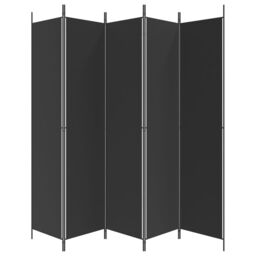 Berkfield Home 5-Panel Room Divider Black 250x220 cm Fabric - thumbnail 4