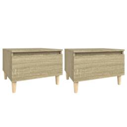 Berkfield Home Side Tables 2 pcs Sonoma Oak 50x46x35 cm Engineered Wood in Light Brown - Size: 50 x 46 x 35 cm - thumbnail 3