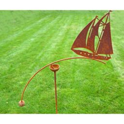 Poppyforge Sailing Boat Wind Rocker Single BM/RtR - Steel - L66 x W54 x H148.5 cm in Brown