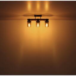 Netlighting Lila Bar Pendant Ceiling Light Matt Black Smoke Glass Shade 4x E27 - thumbnail 6