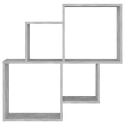 Berkfield Home Wall Cube Shelf Concrete Grey 80x15x78.5 cm Engineered Wood - thumbnail 3