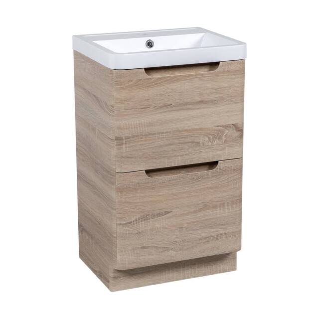 Bathroom Kingdom Monza Oak Basin Drawer Vanity 500mm - image 1