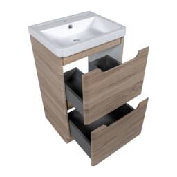 Bathroom Kingdom Monza Oak Basin Drawer Vanity 500mm - thumbnail 5