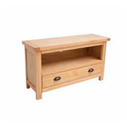Cabinet Bits Lugo Waxed 1 Drawer TV Cabinet Brass Cup Handle in Light Brown - thumbnail 3
