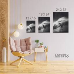 "Artery8 Surfer Riding A Big Wave Photograph Canvas Wall Art Print in Black - Size: W18"" x H24""" - thumbnail 4