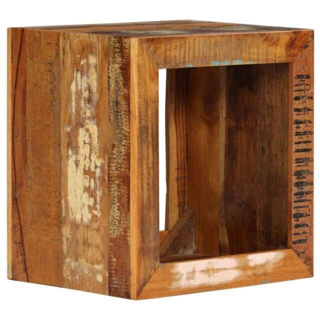 Berkfield Home Stool 40x30x40 cm Solid Reclaimed Wood in Brown - Size: 40 x 30 x 40 cm - image 1