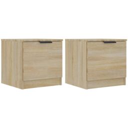 Berkfield Home Bedside Cabinets 2 pcs Sonoma Oak 40x39x40 cm in Brown - Size: 40 x 39 x 40 cm - thumbnail 2