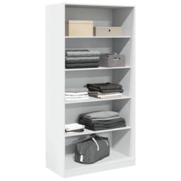 Berkfield Home Wardrobe White 100x50x200 cm Engineered Wood - Size: 100 x 50 x 200 cm - thumbnail 3