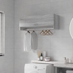 Berkfield Home Wardrobe Grey Sonoma 100x32.5x35 cm Engineered Wood - thumbnail 1