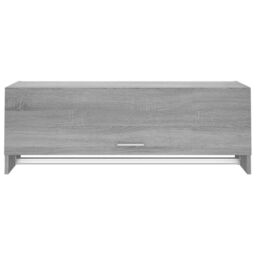 Berkfield Home Wardrobe Grey Sonoma 100x32.5x35 cm Engineered Wood - thumbnail 3