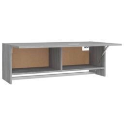 Berkfield Home Wardrobe Grey Sonoma 100x32.5x35 cm Engineered Wood - thumbnail 5