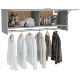 Berkfield Home Wardrobe Grey Sonoma 100x32.5x35 cm Engineered Wood - thumbnail 8
