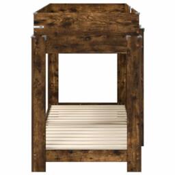 Berkfield Home Bunk Bed for Kids Smoked Oak 75 x 190 cm Engineered Wood in Brown - thumbnail 6