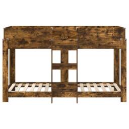 Berkfield Home Bunk Bed for Kids Smoked Oak 75 x 190 cm Engineered Wood in Brown - thumbnail 5