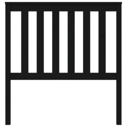 Berkfield Home Bed Headboard Black 96x6x101 cm Solid Wood Pine - Size: 96 x 6 x 101 cm - thumbnail 4