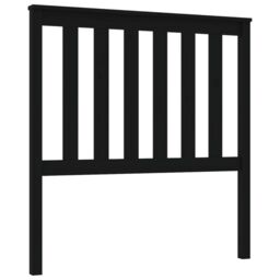 Berkfield Home Bed Headboard Black 96x6x101 cm Solid Wood Pine - Size: 96 x 6 x 101 cm - thumbnail 2