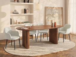 Vente-unique Mango Wood Dining Table With 8 Place Settings - Natural - BALIMELA in Walnut - thumbnail 3