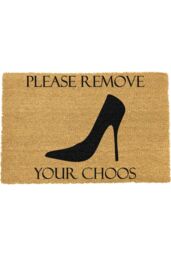 Artsy Mats Remove your Choos Doormat - Regular 60x40cm in Black - Size: 40 cm x 60 cm