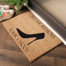 Artsy Mats Remove your Choos Doormat - Regular 60x40cm in Black - Size: 40 cm x 60 cm - thumbnail 2