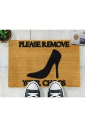 Artsy Mats Remove your Choos Doormat - Regular 60x40cm in Black - Size: 40 cm x 60 cm - thumbnail 3