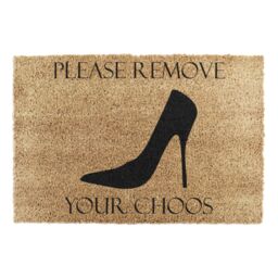 Artsy Mats Remove your Choos Doormat - Regular 60x40cm in Black - Size: 40 cm x 60 cm - thumbnail 5