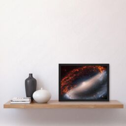 Artery8 NASA Hubble James Webb Telescope Spiral Galaxy NGC 1300 Framed Art A4 in Black - thumbnail 2