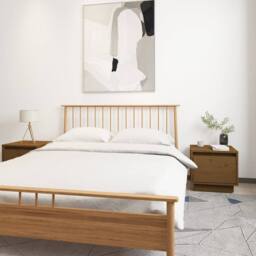 Berkfield Home Bedside Cabinets 2 pcs Honey Brown 35x34x32 cm Solid Wood Pine - Size: 35 x 34 x 32 cm - thumbnail 2